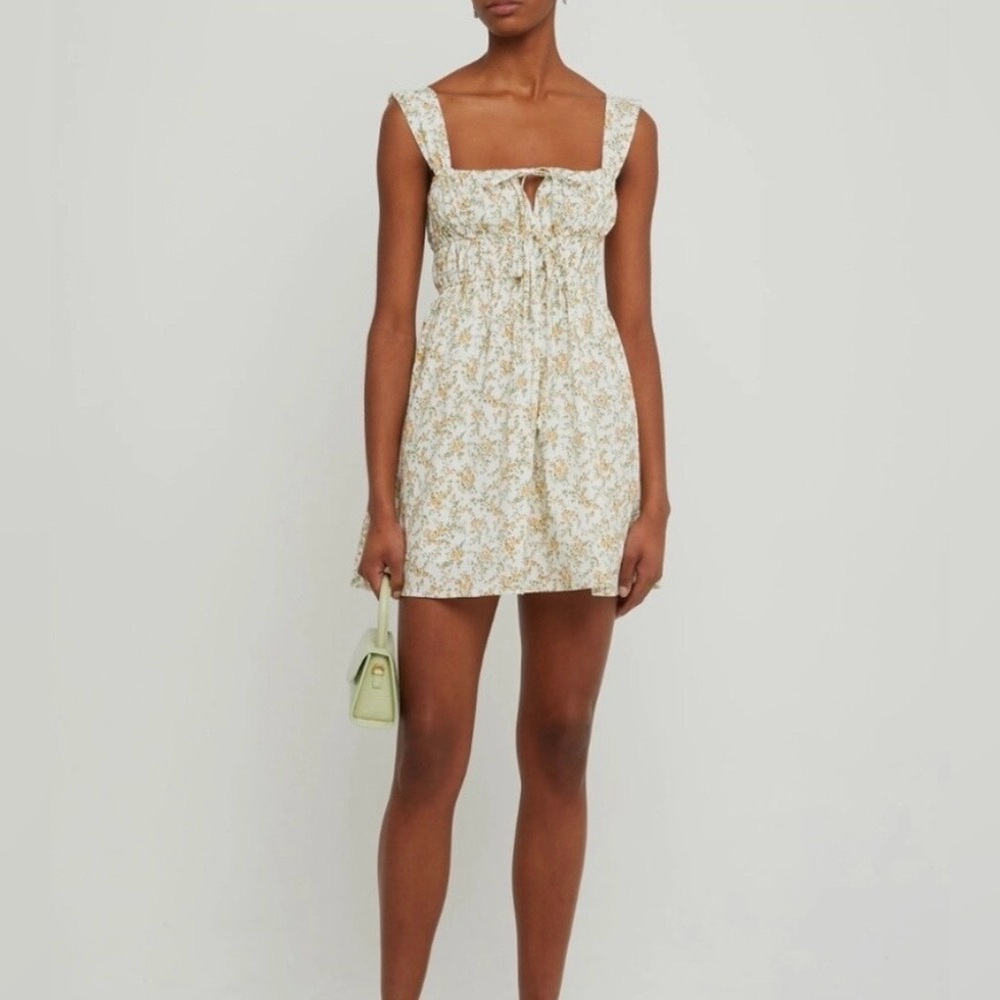 KOURT Hopely Floral Smocked Babydoll Mini Dress | Cottagecore | Size M- NWT